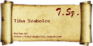 Tiba Szabolcs névjegykártya