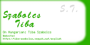 szabolcs tiba business card
